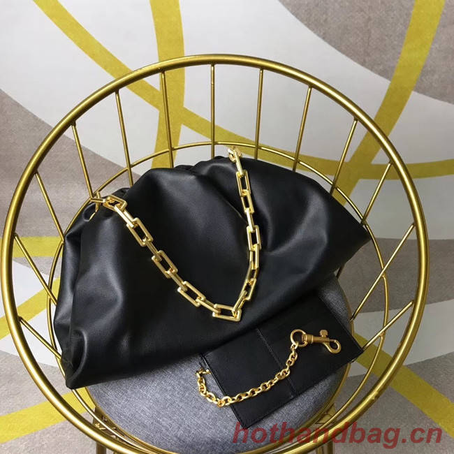 Bottega Veneta Nappa lambskin soft wide large Shoulder Bag 585853 black