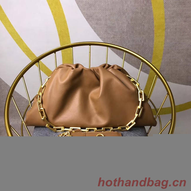 Bottega Veneta Nappa lambskin soft wide large Shoulder Bag 585853 brown