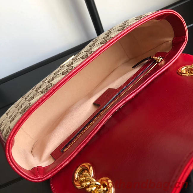 Gucci GG Marmont small shoulder bag 443497 red