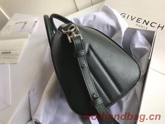 Givenchy Grained Calfskin Small Antigona Bag BB0511 Blackish green