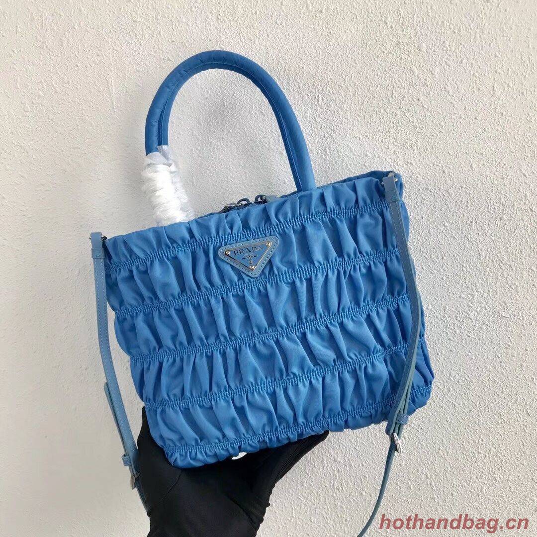 Prada Re-Edition nylon Tote bag 1BG321 light blue