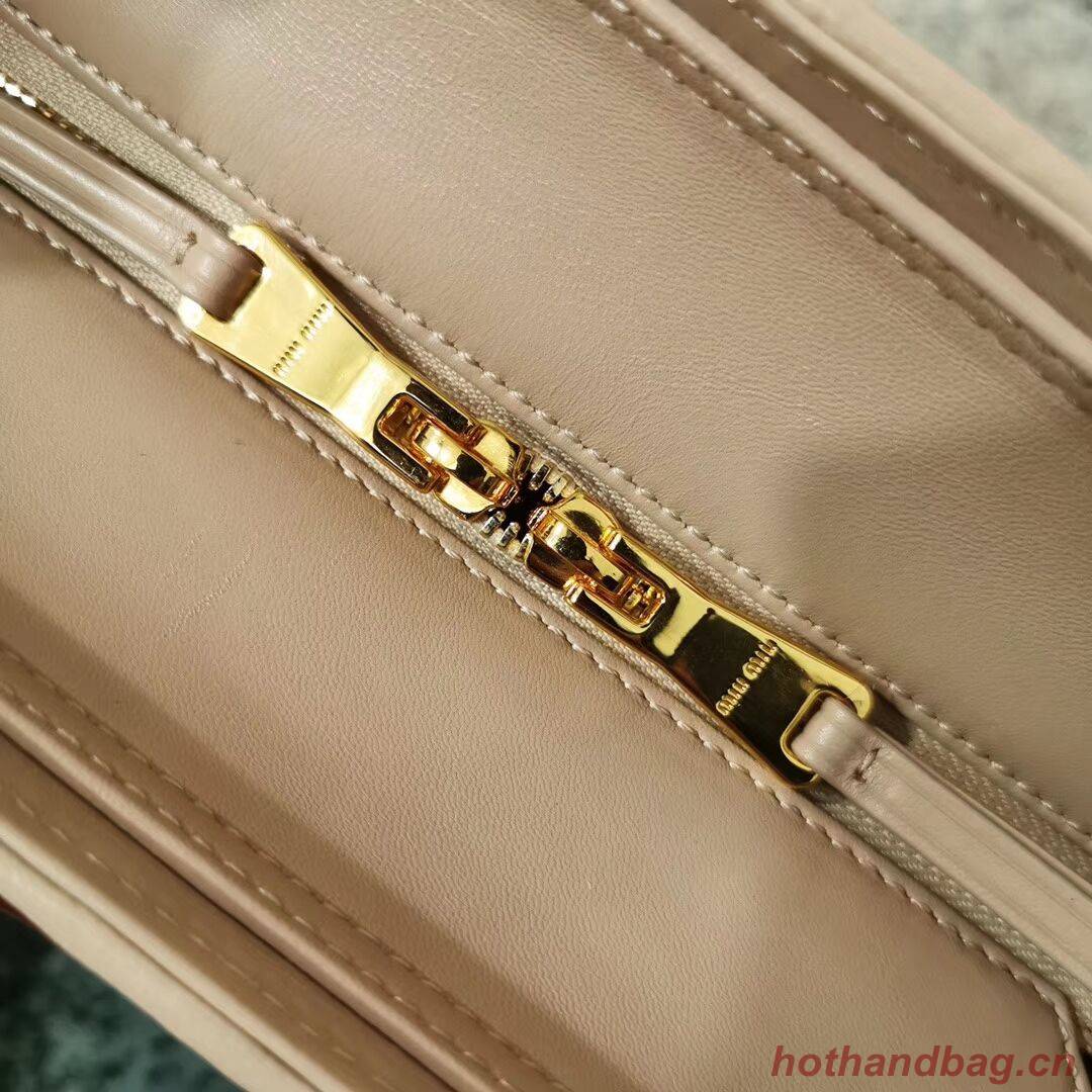 miu miu Matelasse Nappa Leather Top-handle Bag 5BG163 Apricot