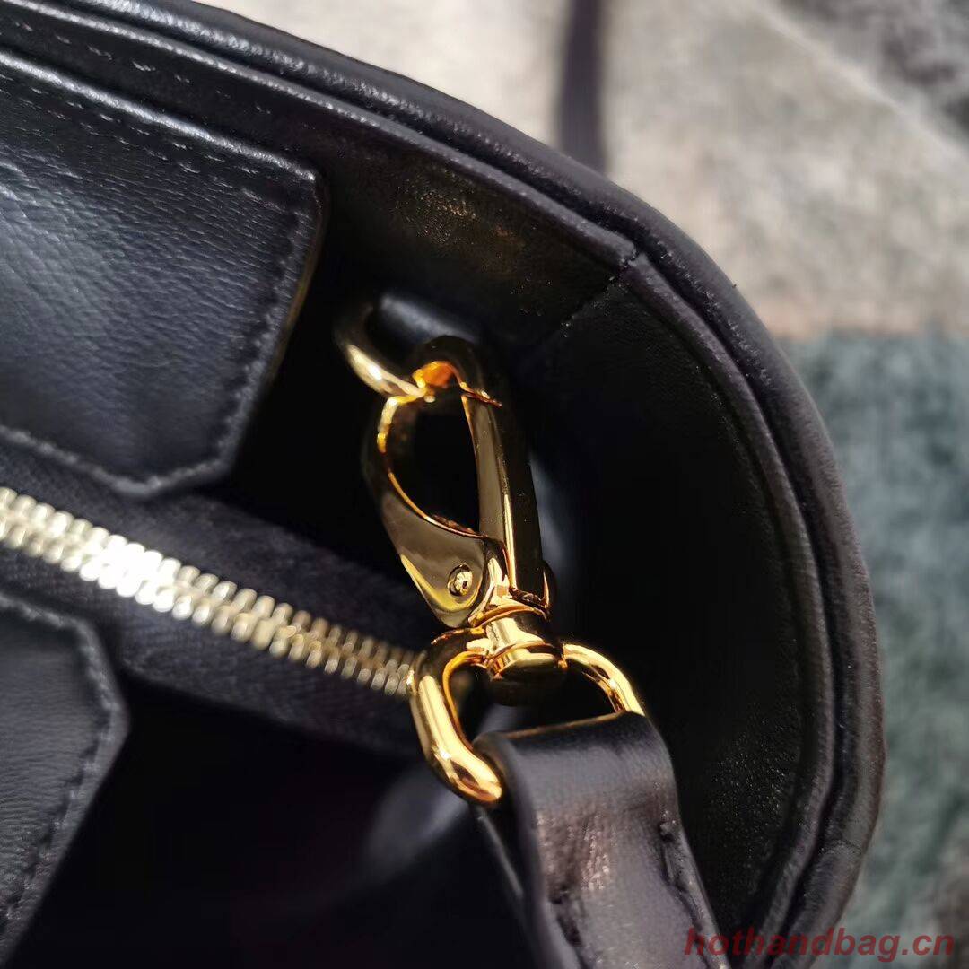 miu miu Matelasse Nappa Leather Top-handle Bag 5BG163 black