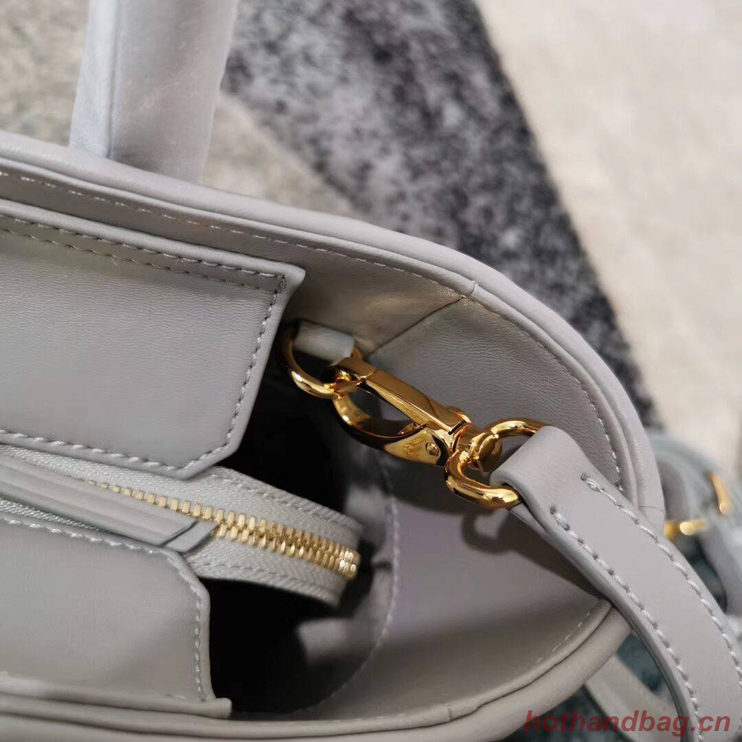 miu miu Matelasse Nappa Leather Top-handle Bag 5BG163 grey