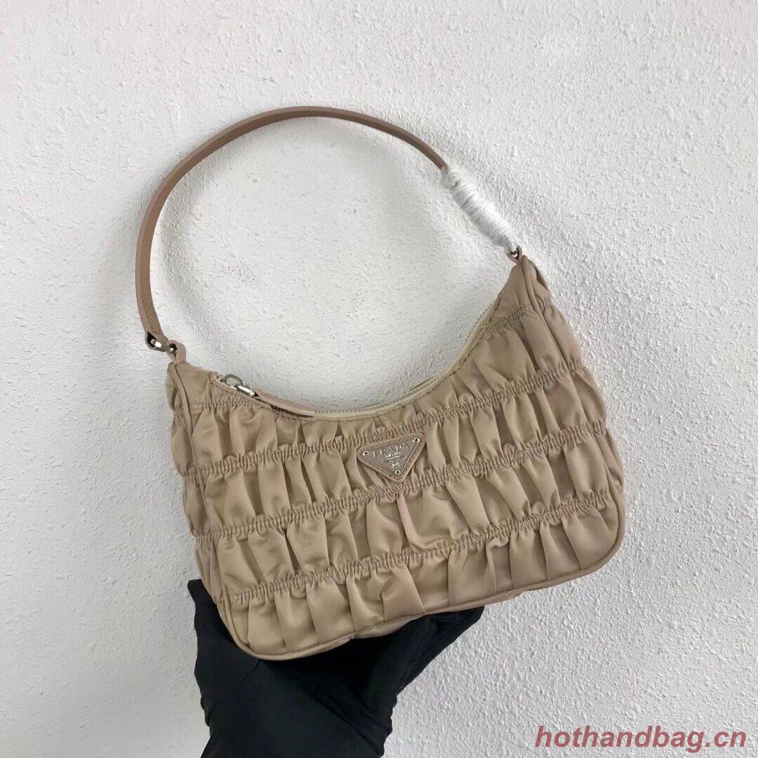 Prada Nylon and Saffiano leather mini bag 1NE204 Apricot