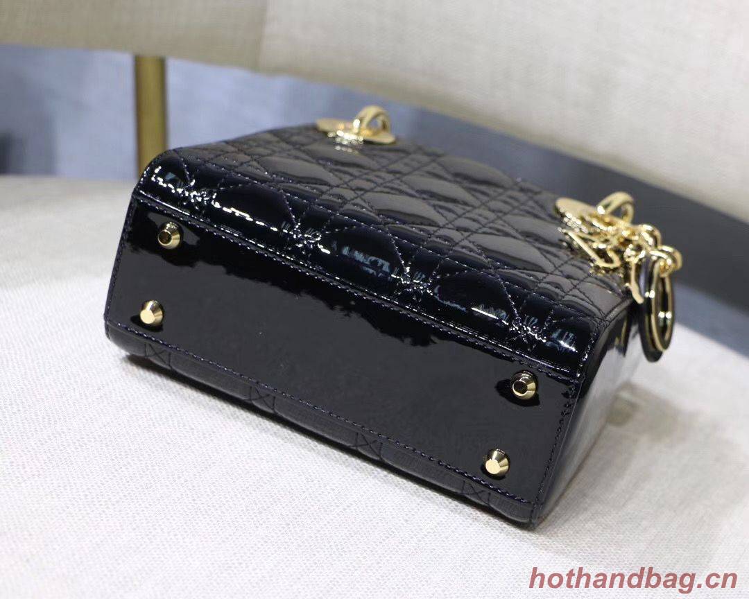 Dior MINI LADY DIOR CALFSKIN Black BAG M0505O-2 Gold