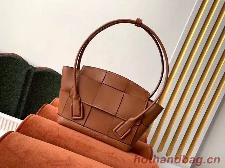 Bottega Veneta Original Weave Leather Arco Top Handle Bag 70013 Brown