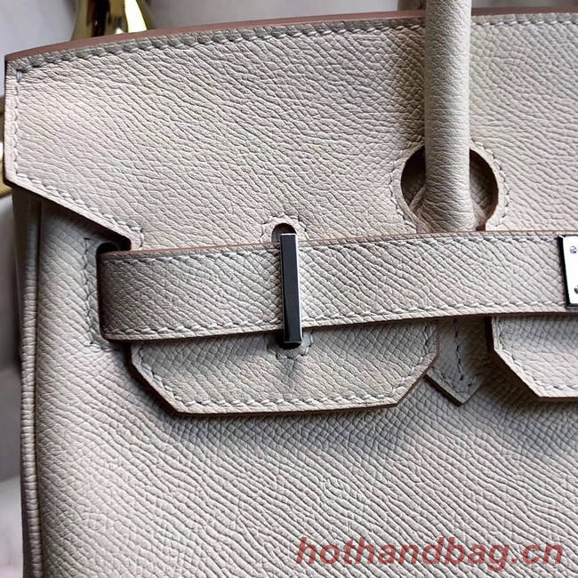 Hermes original Epsom Leather HB35O cream&silver Metal