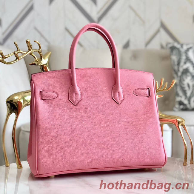 Hermes original Epsom Leather HB35O pink&gold Metal