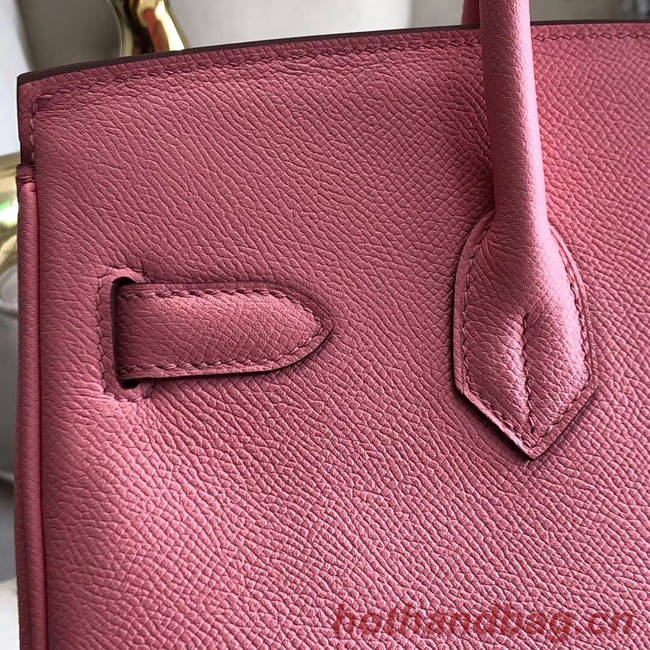Hermes original Epsom Leather HB35O pink&silver Metal