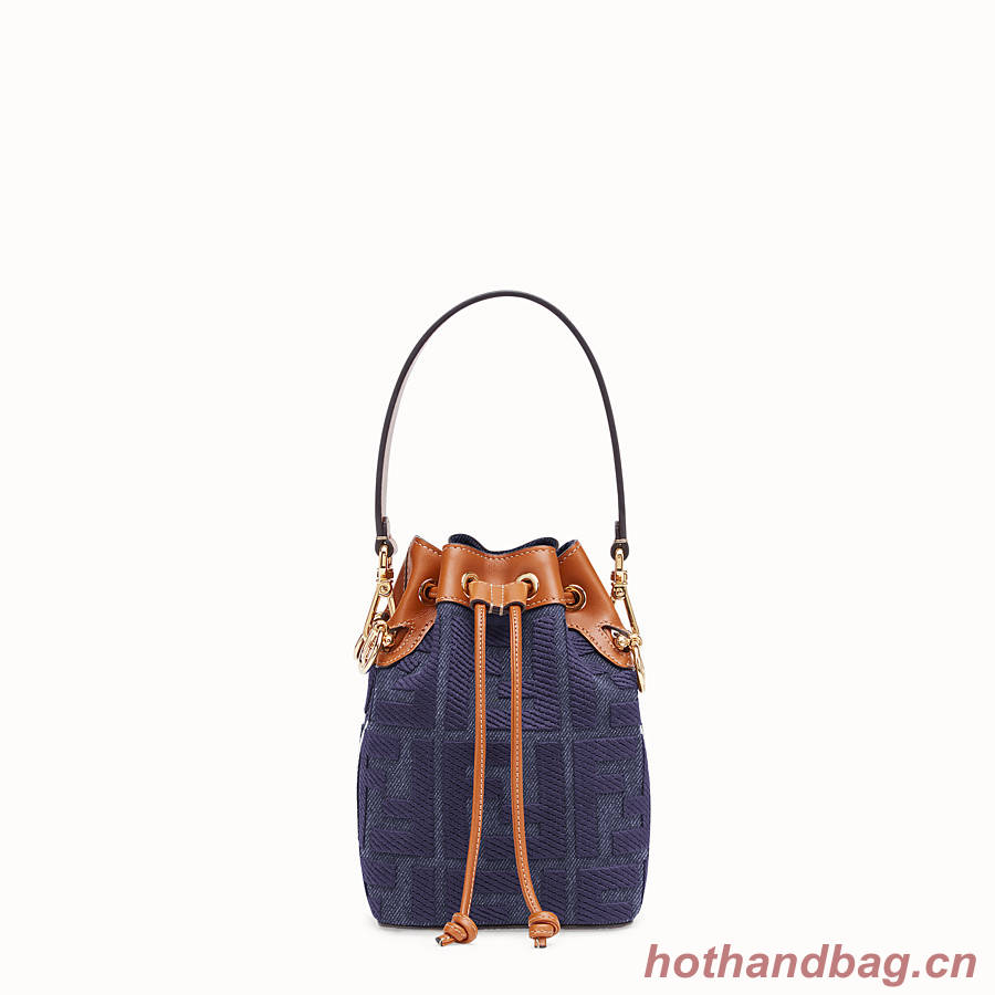 FENDI MON TRESOR Mini bag in blue canvas 8BS010