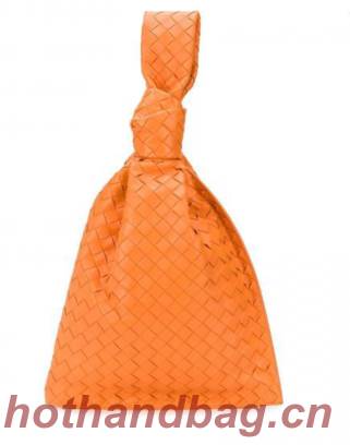 Bottega Veneta Original Weave Leather Twist Bag BV4587 Orange