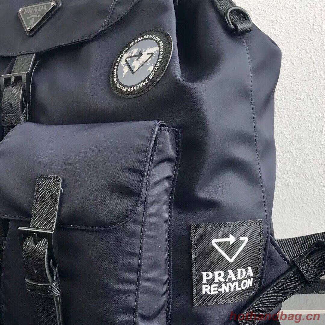 Prada Re-Nylon backpack 1BZ811 black&grey
