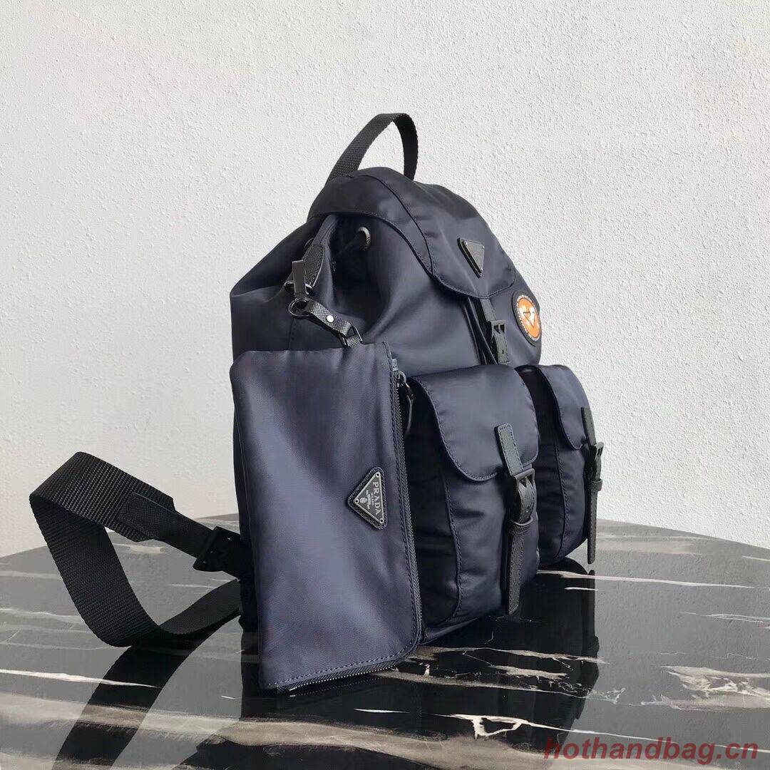 Prada Re-Nylon backpack 1BZ811 black&orange
