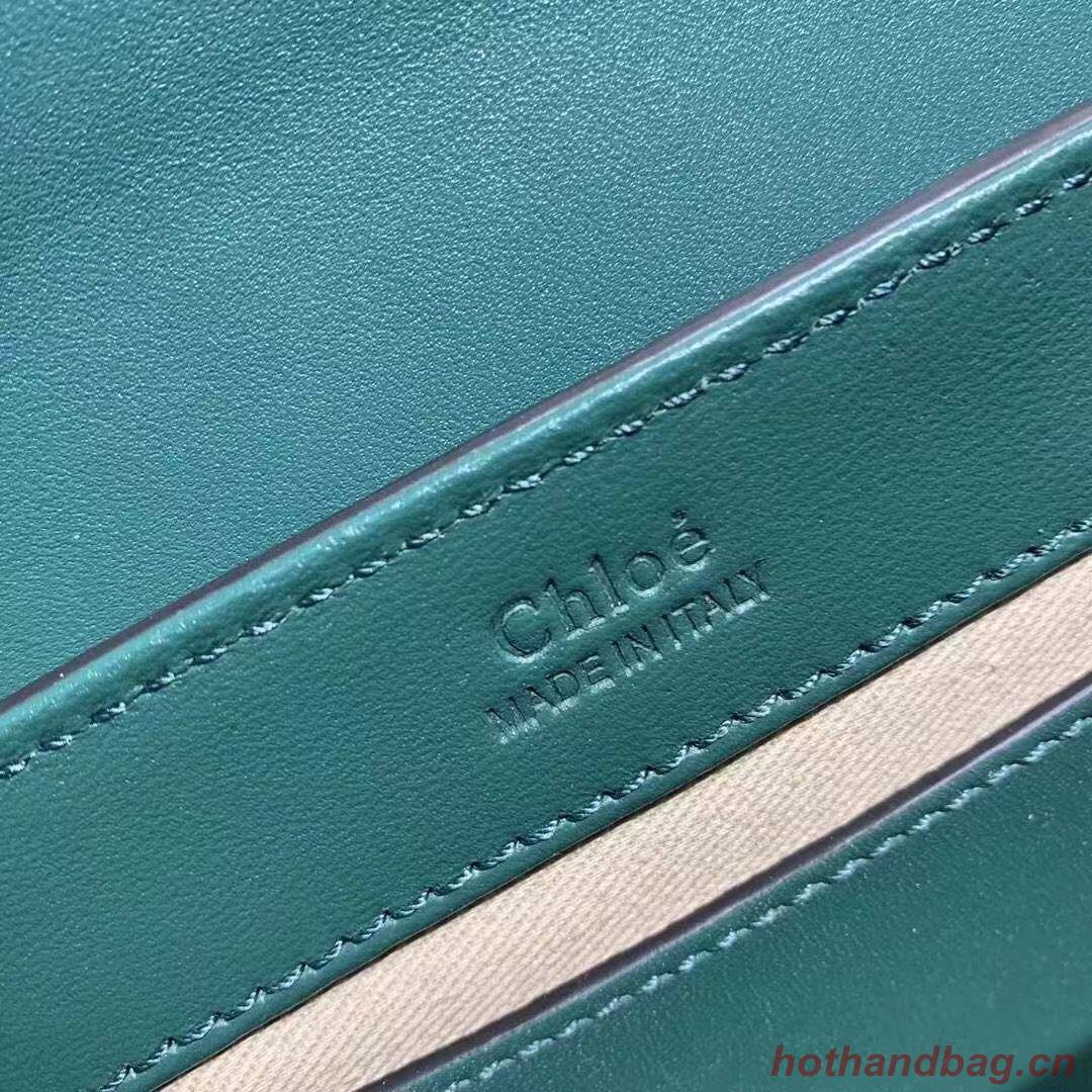 Chloe Original Crocodile skin Leather Top Handle Small Bag 3S030 Black