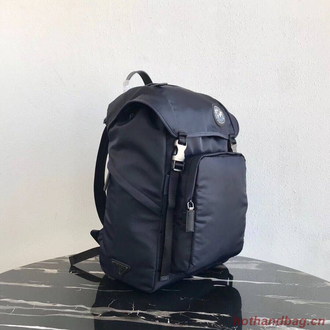 Prada Re-Nylon backpack 2VZ135 black&blue