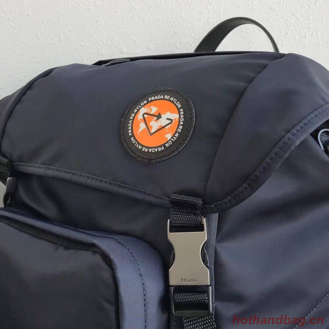 Prada Re-Nylon backpack 2VZ135 black&orange