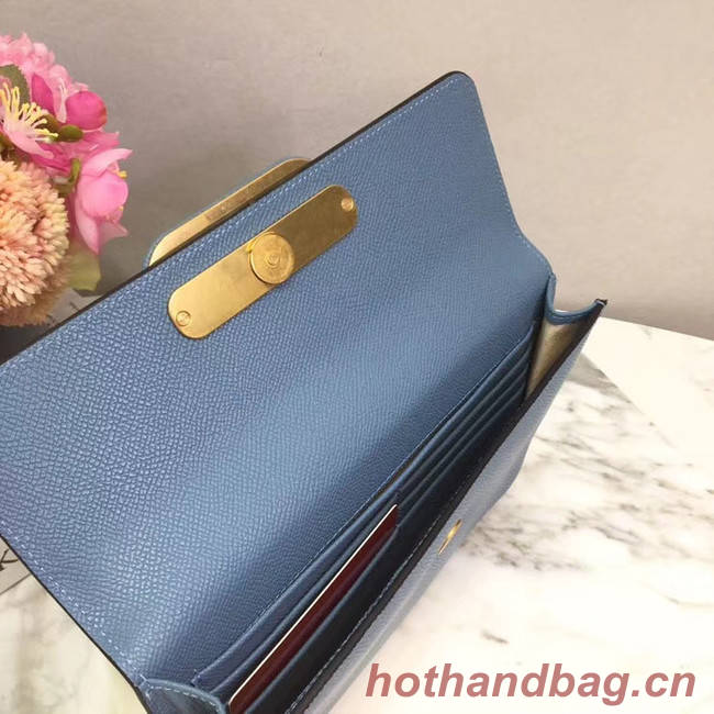 VALENTINO Origianl leather 065 Clutch bag blue