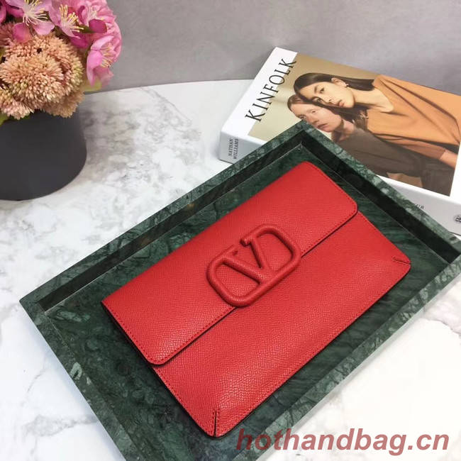 VALENTINO Origianl leather 065 Clutch bag red