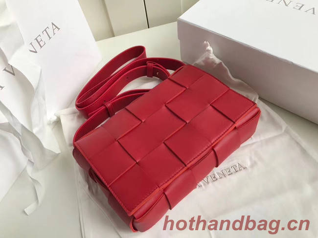 Bottega Veneta Sheepskin Weaving Original Leather 578004 red