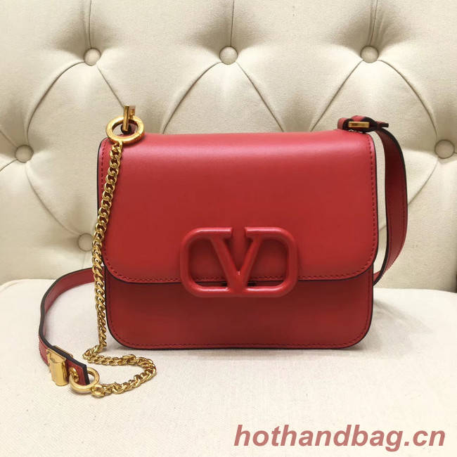 VALENTINO VLOCK Origianl leather shoulder bag 0906 red