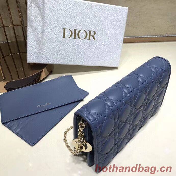 LADY DIOR CALFSKIN WALLET C9025A blue