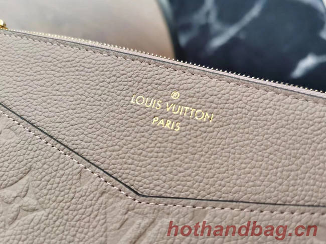 Louis Vuitton Original Monogram Empreinte Clutch bag MELANIE M68705 grey