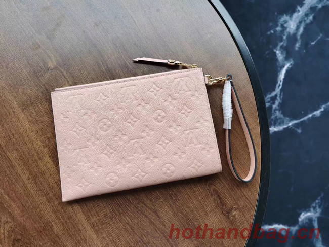 Louis Vuitton Original Monogram Empreinte Clutch bag MELANIE M68705 pink