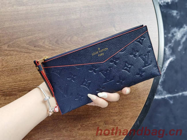 Louis Vuitton Original Monogram Empreinte Wallet M68712 Navy Blue