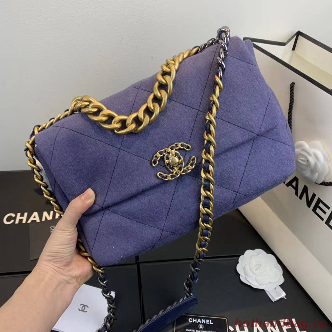 CHANEL 19 Flap Bag AS1160 AS1161 purple