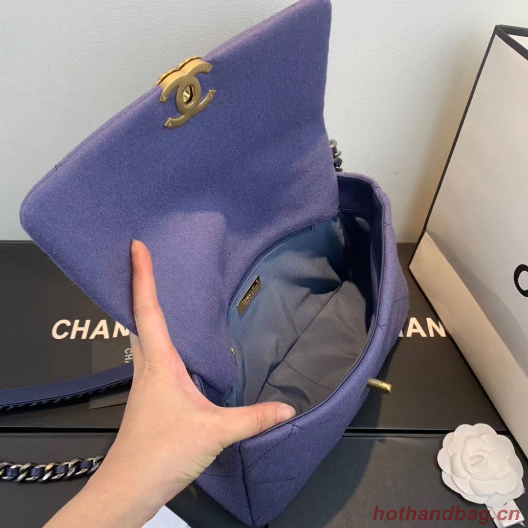 CHANEL 19 Flap Bag AS1160 AS1161 purple
