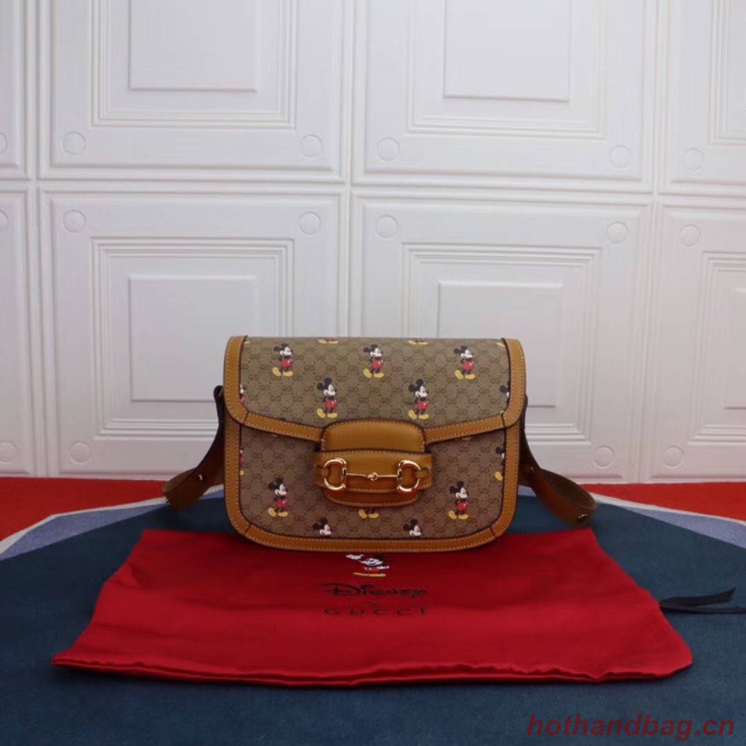 Gucci Disney x Mickey Mouse Small Shoulder Bag 602204 Brown