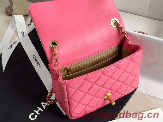 Chanel MINI Flap Bag Original Sheepskin Leather AS1786 rose