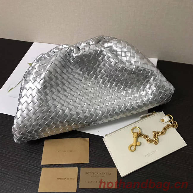 Bottega Veneta Weave Clutch bag 585853 silver