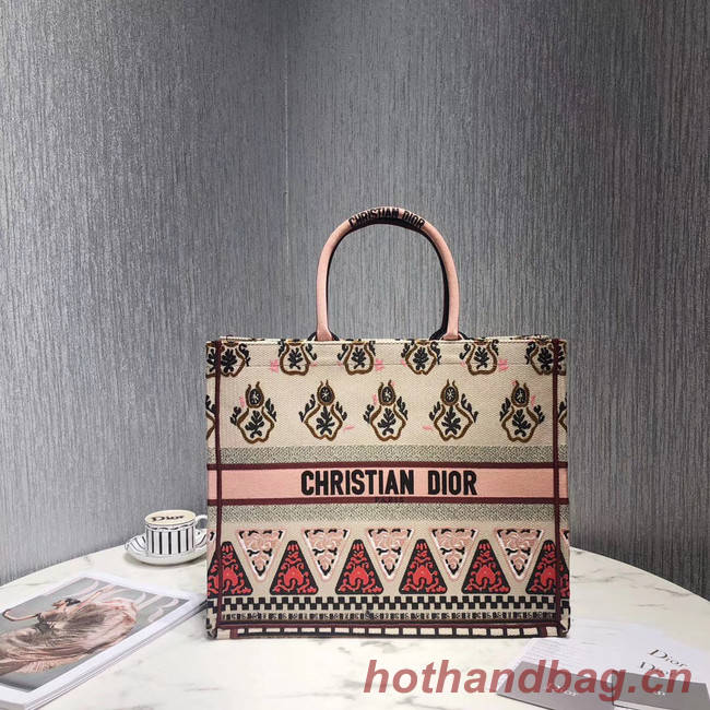 DIOR BOOK TOTE EMBROIDERED CANVAS BAG M1287-2