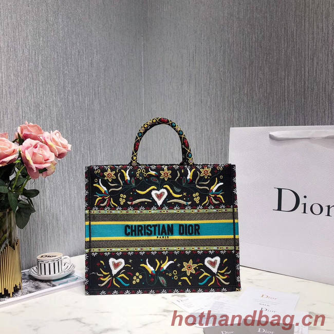 DIOR BOOK TOTE EMBROIDERED CANVAS BAG M1287-6