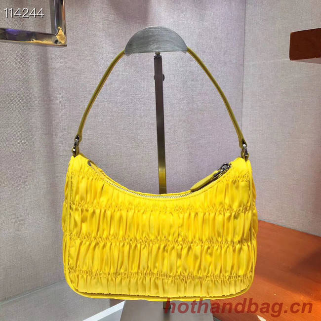Prada Nylon and Saffiano leather mini bag 1NE204 yellow