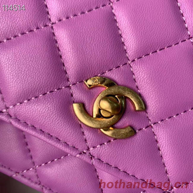 Chanel MINI Flap Bag Original Sheepskin Leather 33814 Lavender