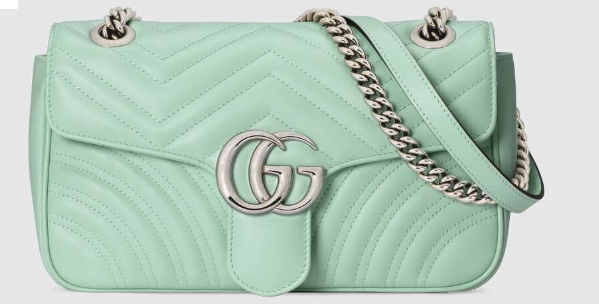 Gucci GG Marmont small shoulder bag 443497 Light green
