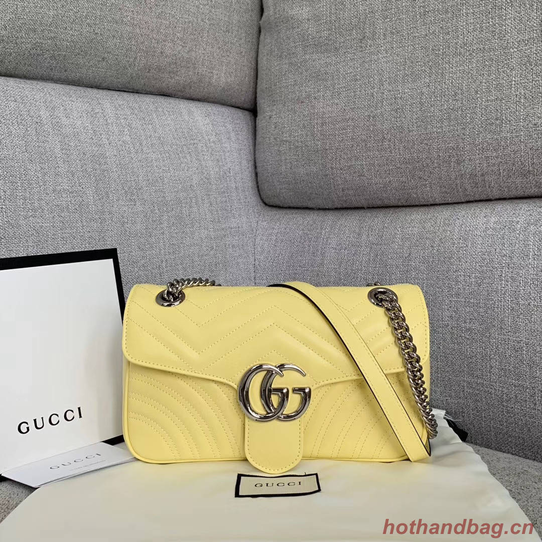Gucci GG Marmont small shoulder bag 443497 yellow