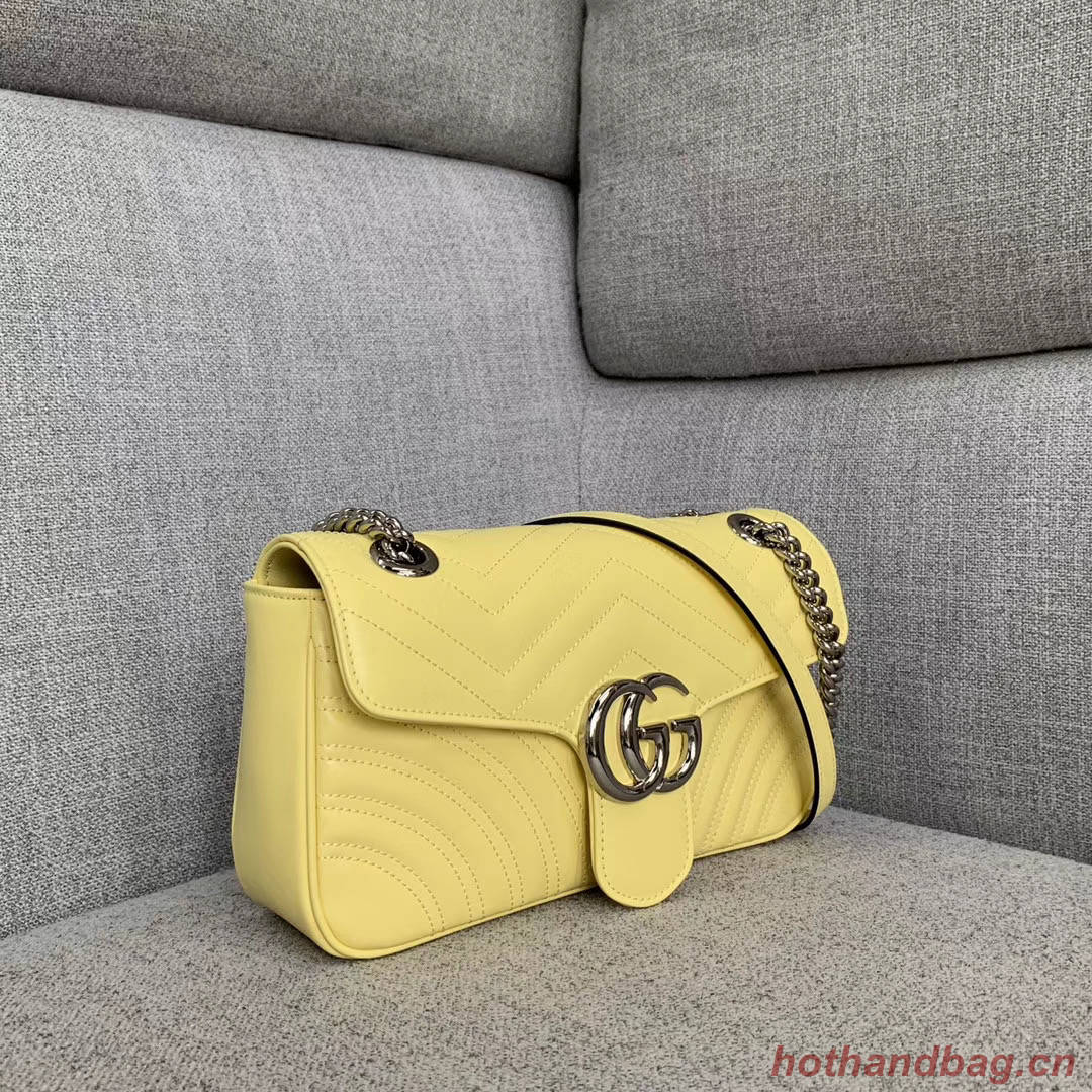 Gucci GG Marmont small shoulder bag 443497 yellow
