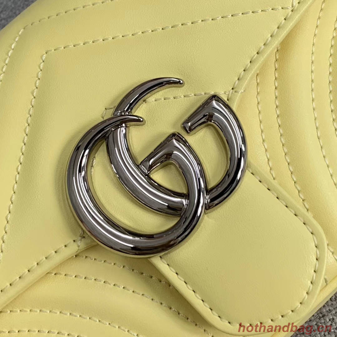 Gucci GG Marmont small shoulder bag 446744 yellow