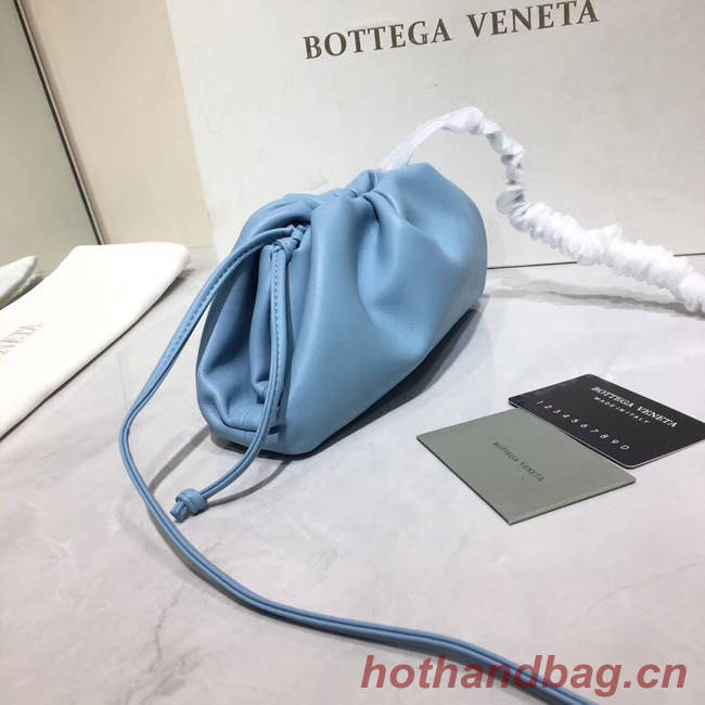 Bottega Veneta Nappa lambskin soft Shoulder Bag 98057 light blue