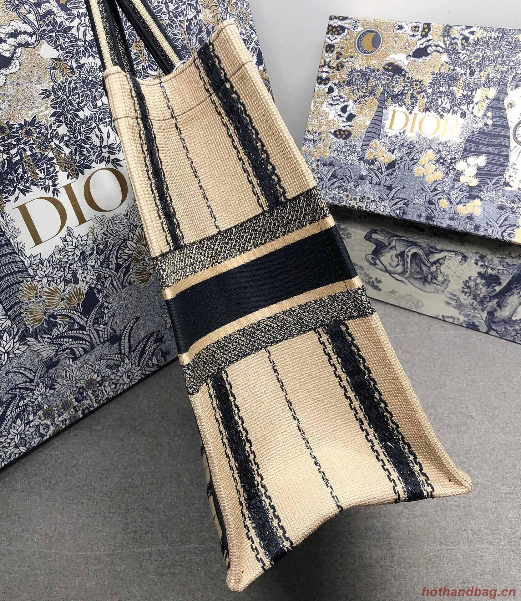 DIOR BOOK TOTE EMBROIDERED CANVAS BAG M1287-9