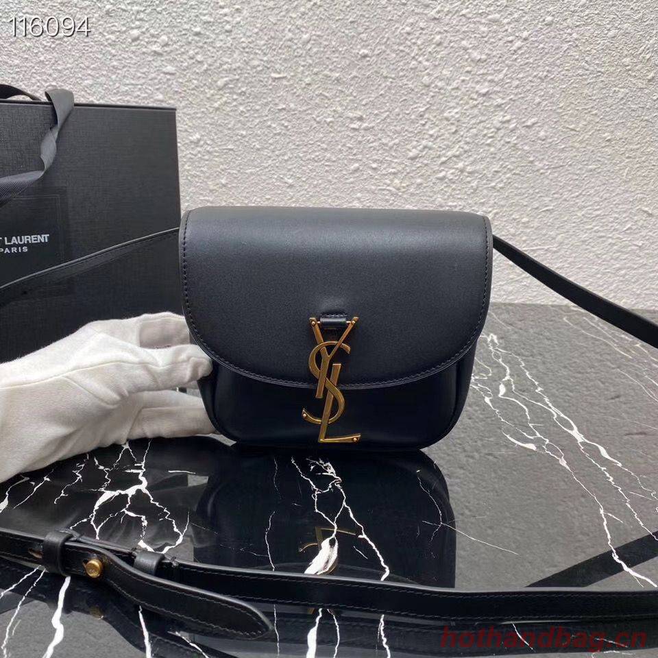 Yves Saint Laurent KAIA SMALL SATCHEL IN SMOOTH LEATHER 619740 Black