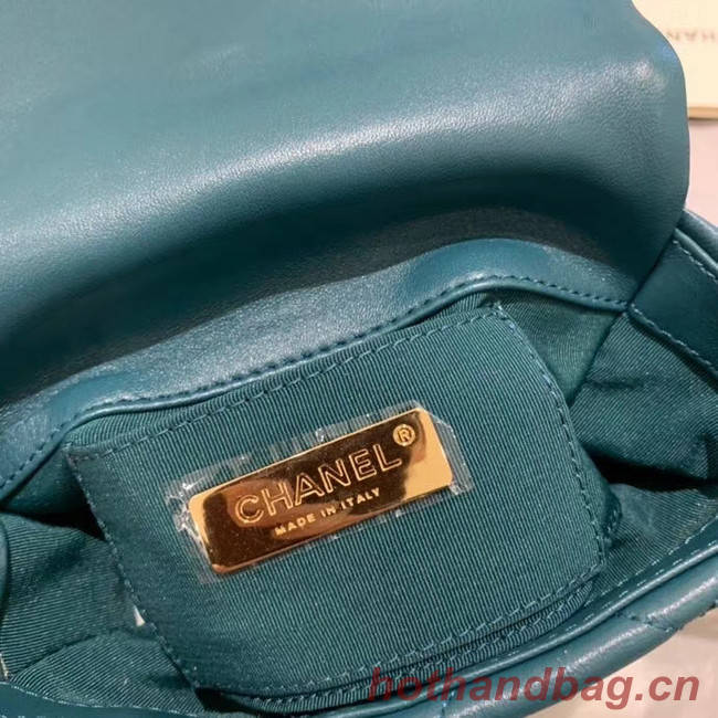 Chanel 19 Bodypack Sheepskin Leather AS1163 blue