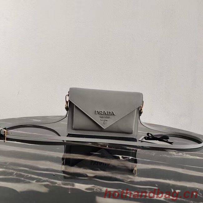 Prada Saffiano leather mini-bag 1BP020 grey