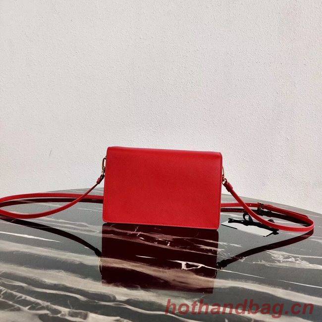 Prada Saffiano leather mini-bag 1BP020 red