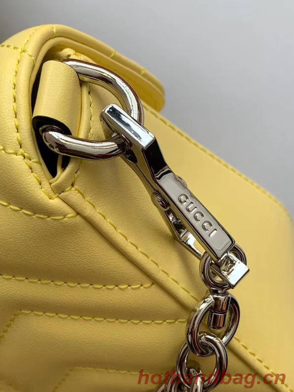 Gucci GG Marmont mini top handle bag 547260 yellow
