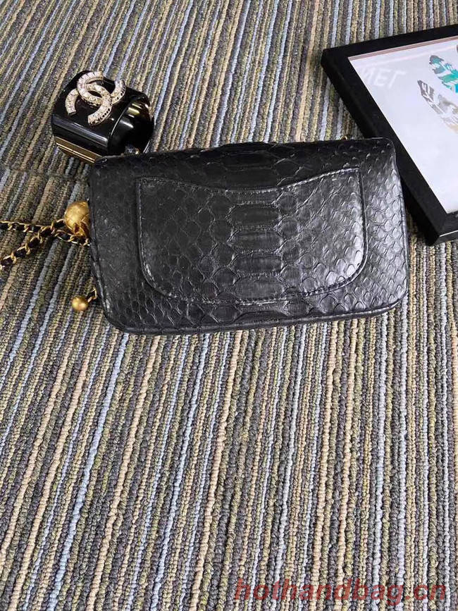 Chanel Original Small Snake skin flap bag AS1116 black